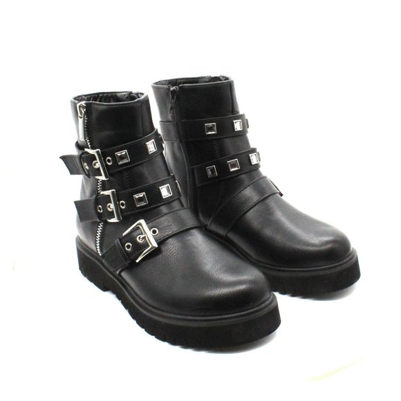 Jane And The Shoe Shoes - Jane And The Shoe Women's Linda Lug Sole Moto Boot